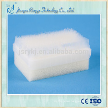 Disposable sponge surgical hand washing brush with nail cleaner